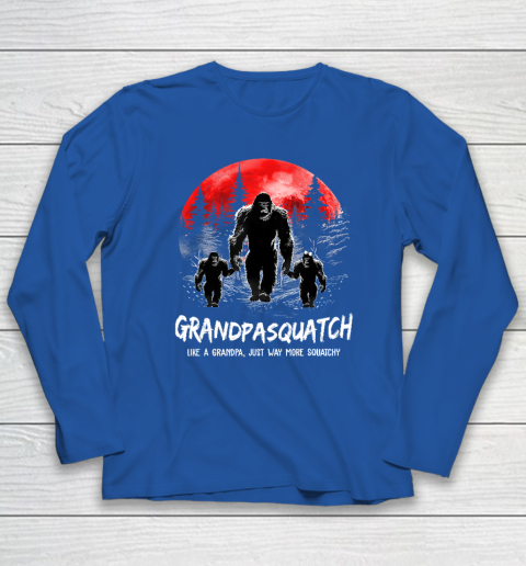 Grandpa Squatch Like A Grandpa Just Way More Squatchy Funny Long Sleeve T-Shirt 5