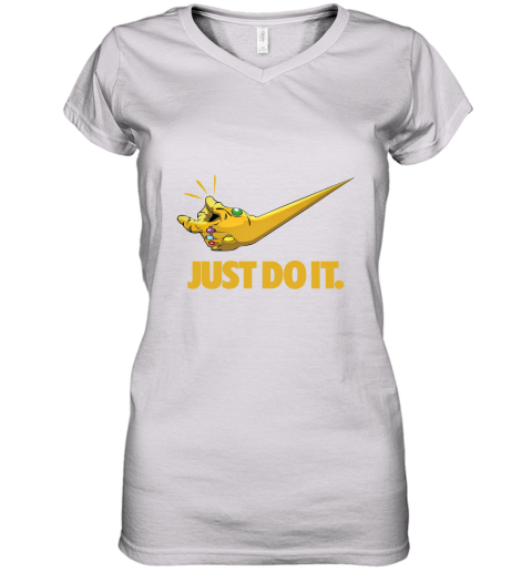 Just Do It Infinity Gauntlet Thanos Nike Women's V-Neck T-Shirt