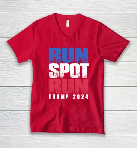 Run Spot Run Run, Spot, Run Trump 2024 V-Neck T-Shirt 5