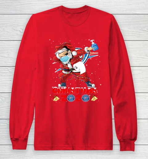 Oklahoma City Thunder Funny Santa Claus Dabbing Christmas 2020 NBA Long Sleeve T-Shirt 7