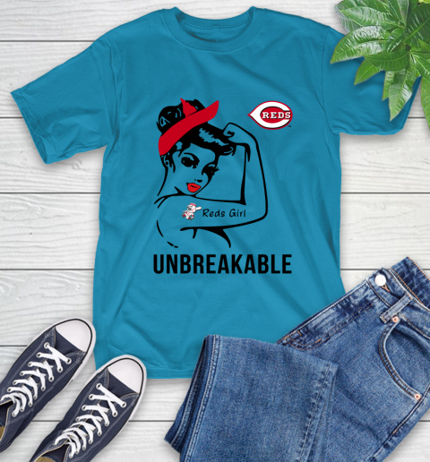 MLB Cincinnati Reds Girl Unbreakable Baseball Sports T-Shirt 7