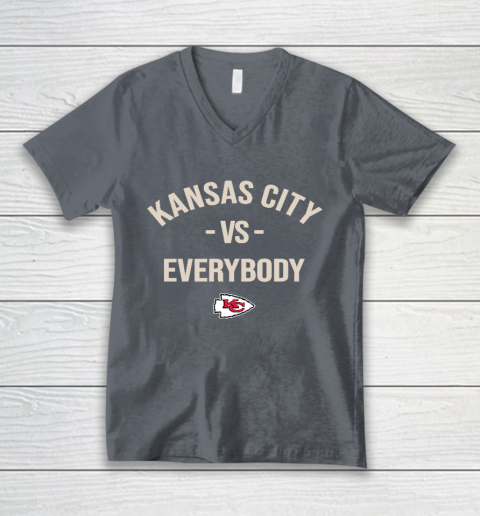 Kansas City Chiefs Vs Everybody V-Neck T-Shirt 4