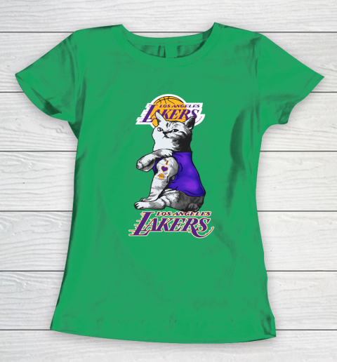 NBA Basketball My Cat Loves Los Angeles Lakers Women's T-Shirt 5