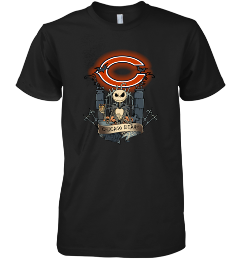 Chicago Bears Jack Skellington This Is Halloween NFL Premium Men's T-Shirt