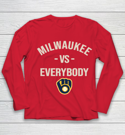 Milwaukee Brewers Vs Everybody Youth Long Sleeve 8
