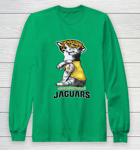 NFL Football My Cat Loves Jacksonville Jaguars Long Sleeve T-Shirt 4