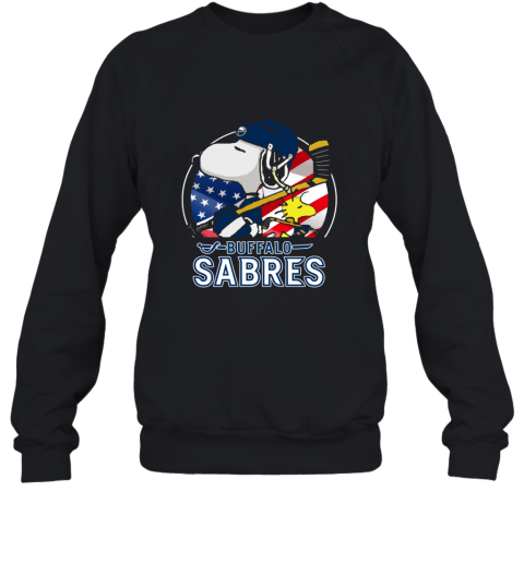 l2t1 buffalo sabres ice hockey snoopy and woodstock nhl sweatshirt 35 front black