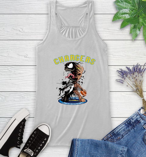 NFL San Diego Chargers Football Venom Groot Guardians Of The Galaxy Racerback Tank