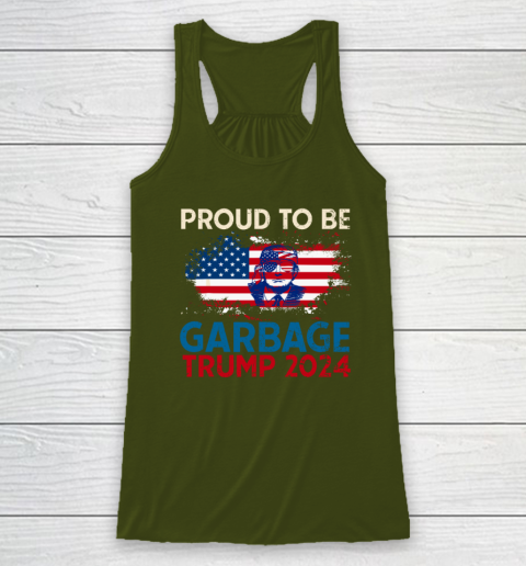 Trump 2024 Election Proud To Be Garbage Vote Trump Presiden Racerback Tank 2