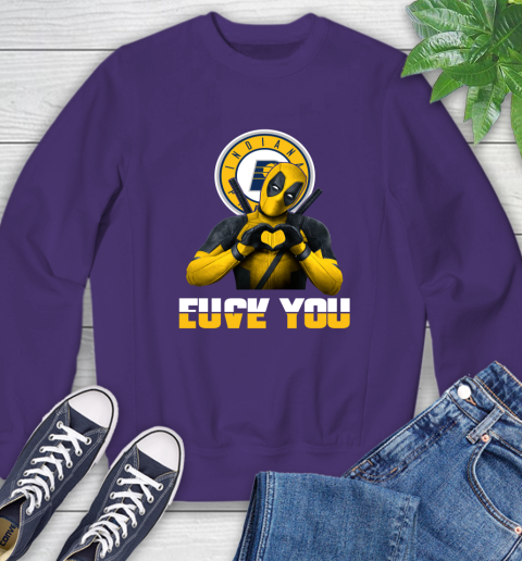 NBA Indiana Pacers Deadpool Love You Fuck You Basketball Sports Sweatshirt 4