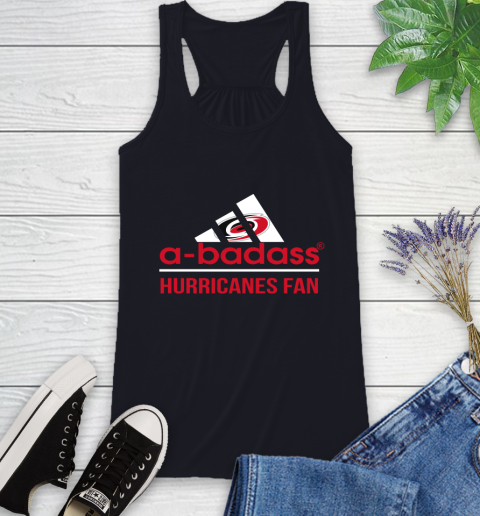 NHL A Badass Carolina Hurricanes Fan Adidas Hockey Sports Racerback Tank 9