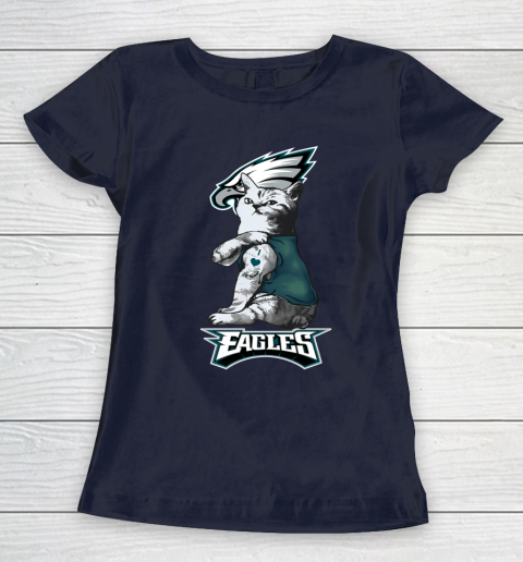 NFL Football My Cat Loves Philadelphia Eagles Women's T-Shirt 2