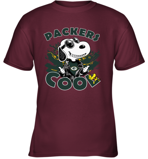 Green Bay Packers Snoopy Joe Cool We're Awesome Youth T-Shirt 