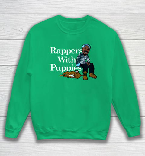 Rappers with store puppies sweatshirt