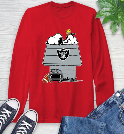Oakland Raiders NFL Football Snoopy Woodstock The Peanuts Movie Long Sleeve T-Shirt 10