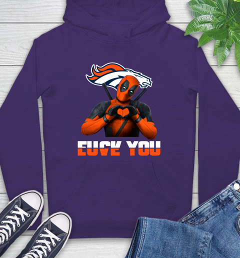 NHL Denver Broncos Deadpool Love You Fuck You Football Sports Hoodie 5