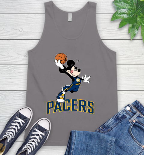 NBA Basketball Indiana Pacers Cheerful Mickey Mouse Shirt Tank Top 7