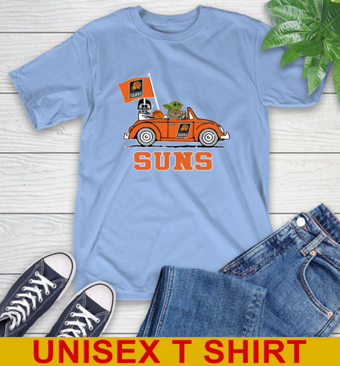 NBA Basketball Phoenix Suns Darth Vader Baby Yoda Driving Star Wars Shirt T-Shirt 11