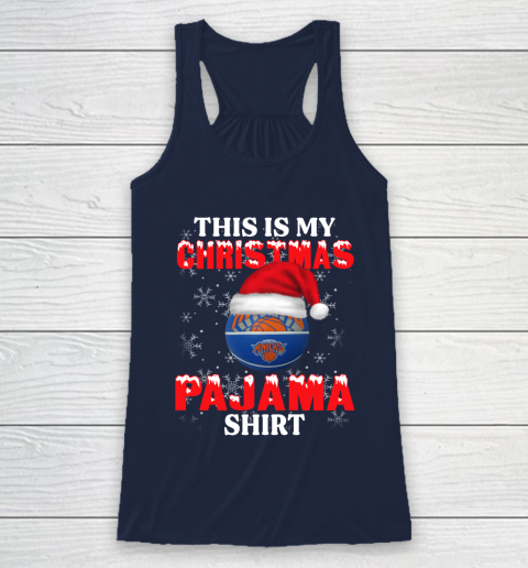 New York Knicks This Is My Christmas Pajama Shirt NBA Racerback Tank 8