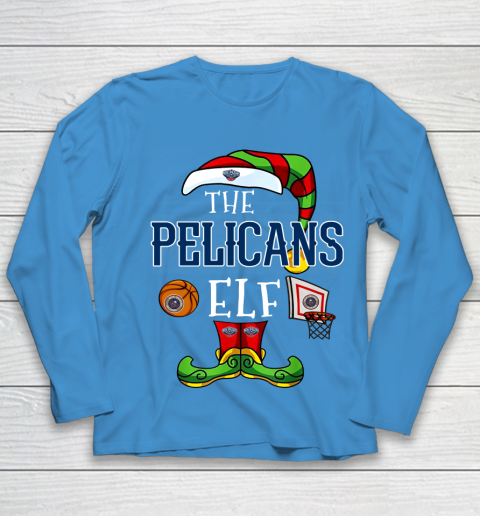 New Orleans Pelicans Christmas ELF Funny NBA Youth Long Sleeve 5