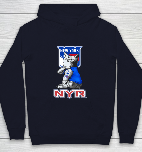 NHL My Cat Loves New York Rangers Hockey Youth Hoodie 2