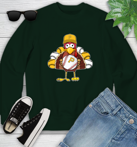 Pittsburgh Pirates Turkey thanksgiving Youth Sweatshirt 10