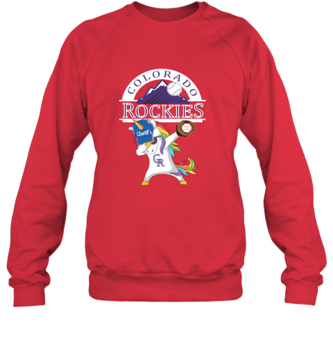 Hip Hop Dabbing Unicorn Flippin Love Colorado Rockies Sweatshirt