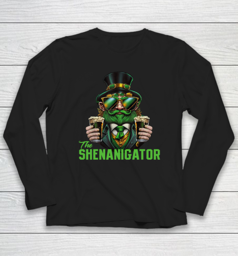 The Shenanigator, Funny Shenanigans Design For St Paddys Day Long Sleeve T-Shirt
