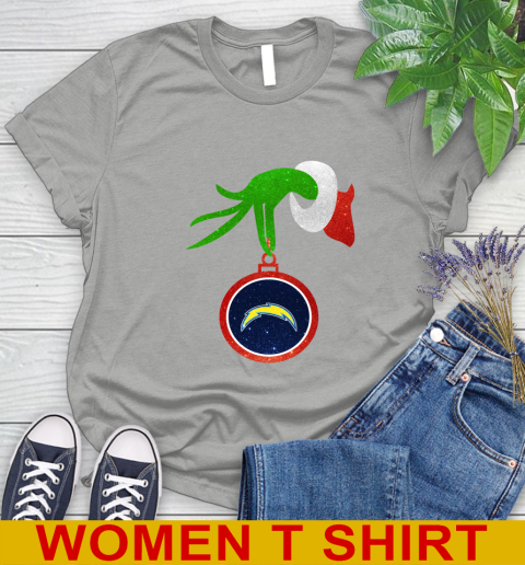 Los Angeles Chargers Grinch Merry Christmas NFL Football Women's T-Shirt 11