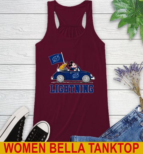 NHL Hockey Tampa Bay Lightning Pluto Mickey Driving Disney Shirt Racerback Tank 4 NHL Hockey Tampa Bay Lightning Pluto Mickey Driving Disney Shirt Racerback Tank - Image 4