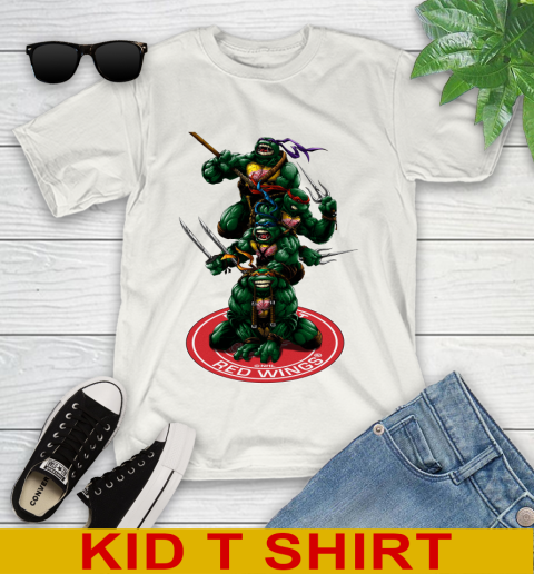 NHL Hockey Detroit Red Wings Teenage Mutant Ninja Turtles Shirt Youth T-Shirt