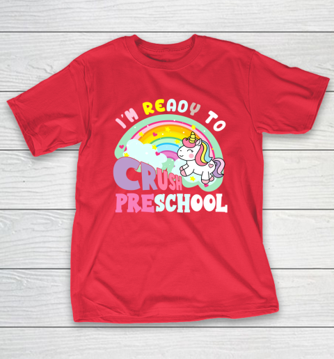 Back to school shirt ready to crush preschool unicorn T-Shirt 19