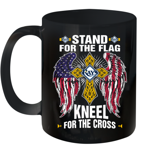 MLB Baseball Tampa Bay Rays Stand For Flag Kneel For The Cross Shirt Ceramic Mug 11oz