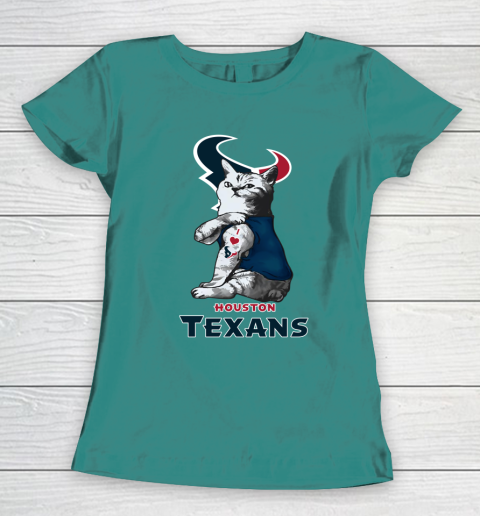 NFL Football My Cat Loves Houston Texans Women's T-Shirt 11 NFL Football My Cat Loves Houston Texans Women's T-Shirt - Image 11