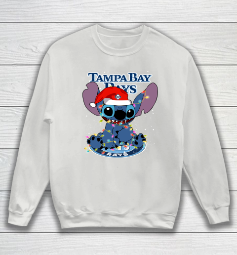 Tampa Bay Rays MLB noel stitch Baseball Christmas Sweatshirt 3