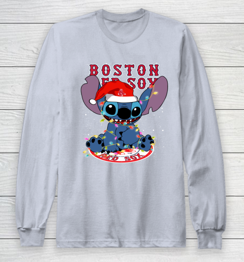 Boston Red Sox MLB noel stitch Baseball Christmas Long Sleeve T-Shirt 4