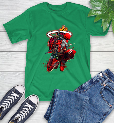 NBA Deadpool Marvel Comics Sports Basketball Miami Heat T-Shirt 7