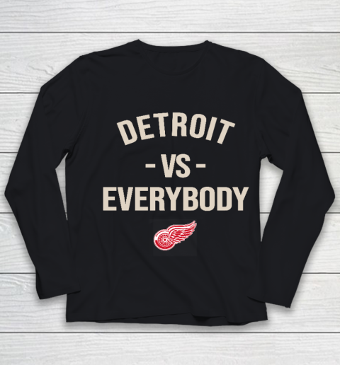 Detroit Red Wings Vs Everybody Youth Long Sleeve