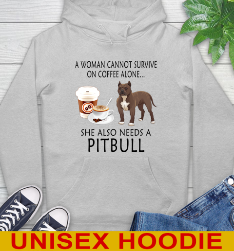 Women cannot survive on coffee alone she also need a PITBULL tshirt 16