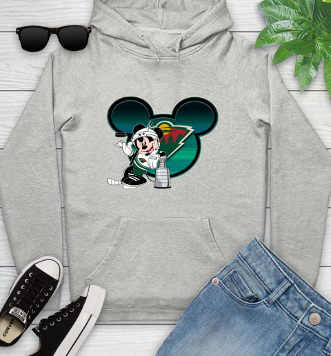 NHL Minnesota Wild Stanley Cup Mickey Mouse Disney Hockey T Shirt Youth Hoodie