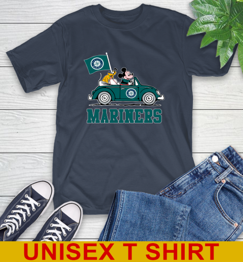 MLB Baseball Seattle Mariners Pluto Mickey Driving Disney Shirt T-Shirt 4