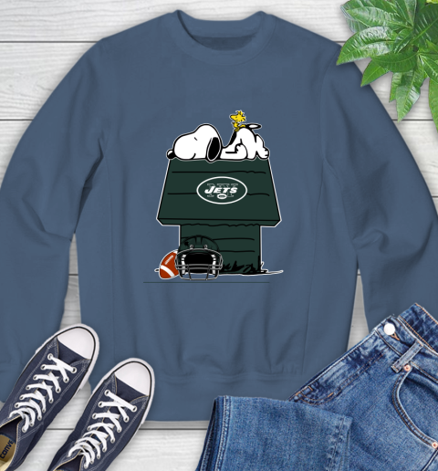 New York Jets NFL Football Snoopy Woodstock The Peanuts Movie Sweatshirt 7