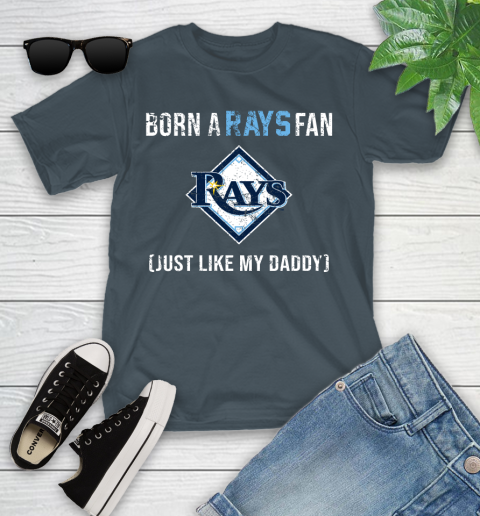 MLB Baseball Tampa Bay Rays Loyal Fan Just Like My Daddy Shirt Youth T-Shirt 9