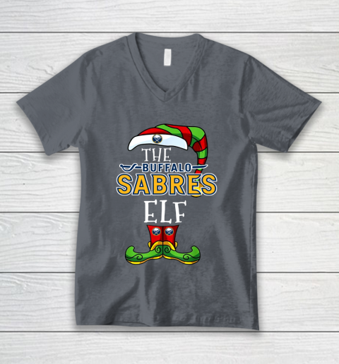 Buffalo Sabres Christmas ELF Funny NHL V-Neck T-Shirt 4