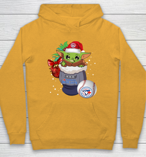 Toronto Blue Jays Christmas Baby Yoda Star Wars Funny Happy MLB Hoodie 3