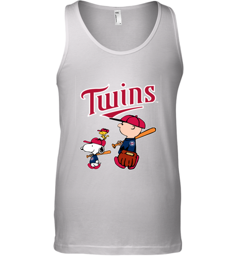 Minnesota Twins Let's Play Baseball Together Snoopy MLB Tank Top