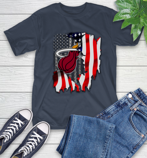 Miami Heat NBA Basketball American Flag T-Shirt 3