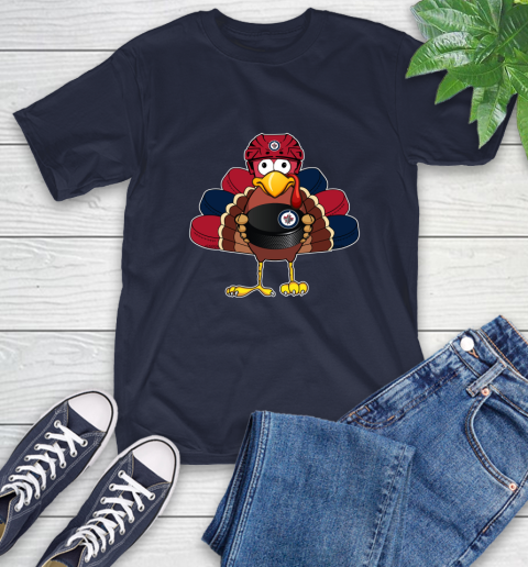 Winnipeg Jets Turkey Thanksgiving Day T-Shirt 4