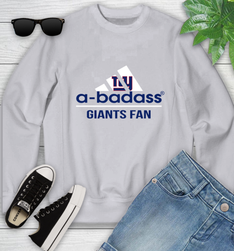New York Giants NFL Football A Badass Adidas Adoring Fan Sports Youth Sweatshirt 3