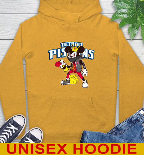 Detroit Pistons NBA Basketball Mickey Peace Sign Sports Hoodie 3